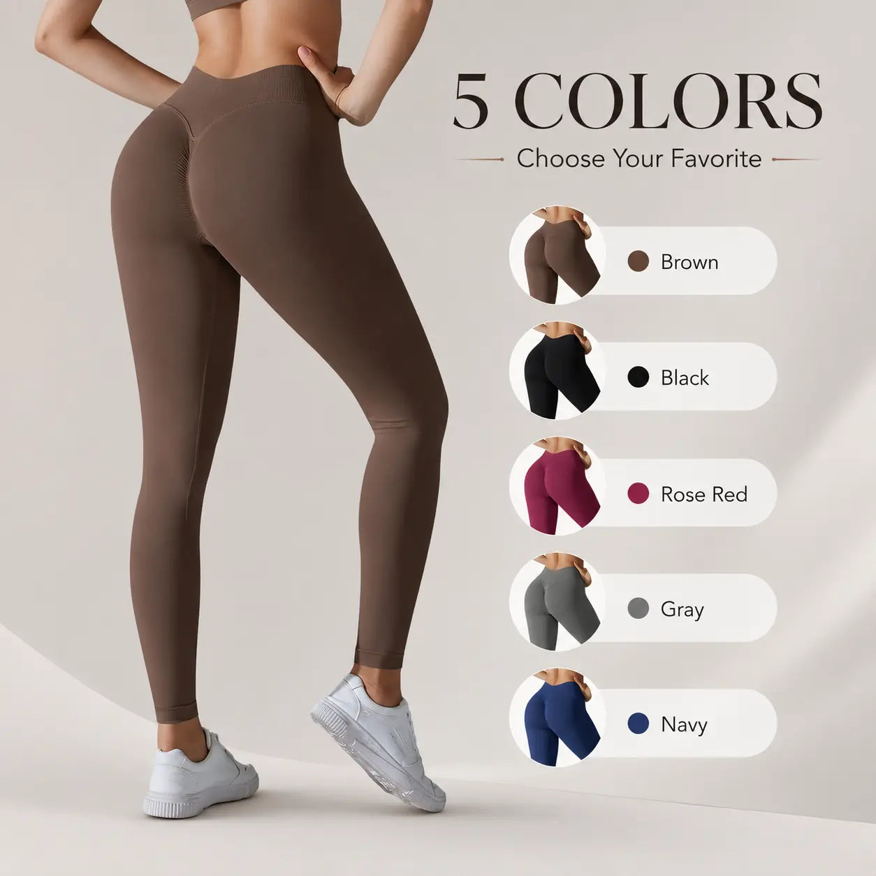 UPGROTH Women’S Seamless High Waisted V-Waist Leggings, Quick-Dry Tummy Control Athleisure Gym Clothes, Stretch Activewear for Yoga Workout & Made for Yoga & Gym Days