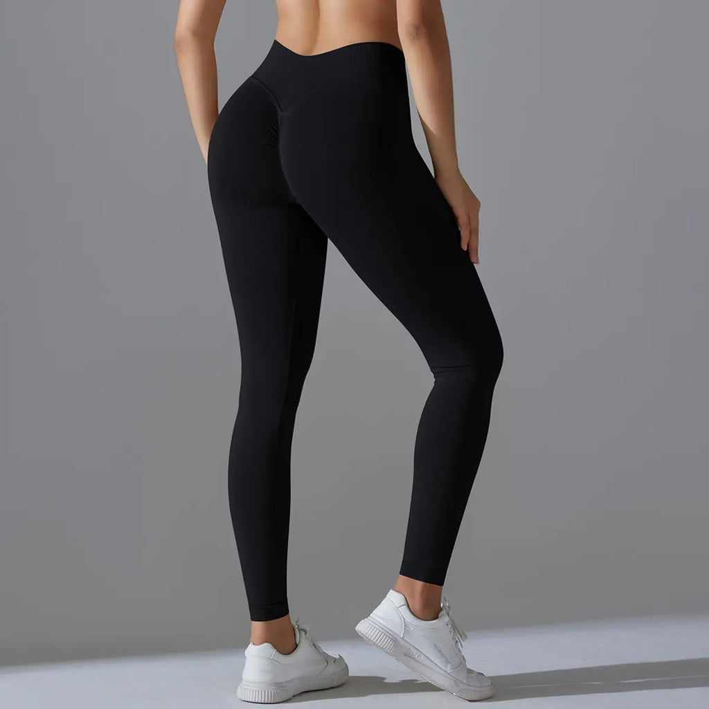 UPGROTH Women’S Seamless High Waisted V-Waist Leggings, Quick-Dry Tummy Control Athleisure Gym Clothes, Stretch Activewear for Yoga Workout & Made for Yoga & Gym Days